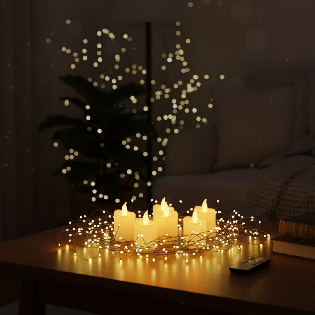 Premium 6 Piece LED Flameless Candle Light Set with Remote Control signaturekarts