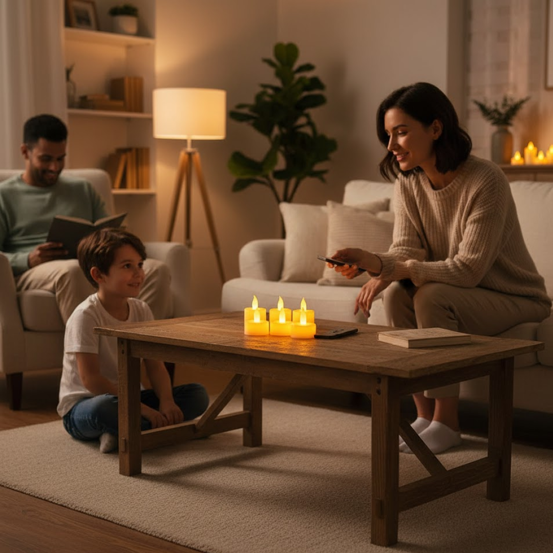 Premium 6 Piece LED Flameless Candle Light Set with Remote Control signaturekarts