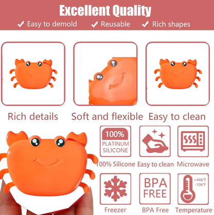 Crab Ice Mold – Silicone Ice Cream & sicle Mold for Kids (1 Pc) Signaturekarts