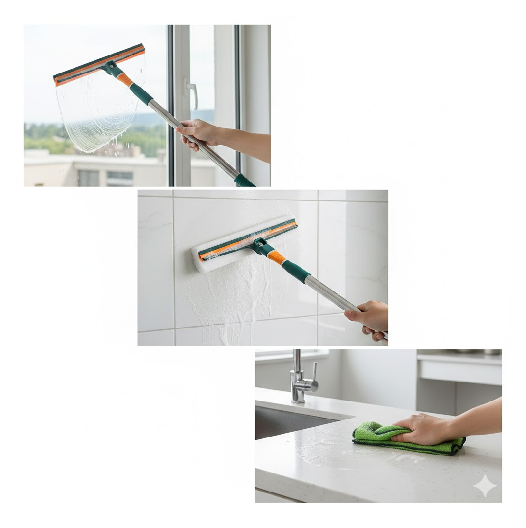 3-in-1 Glass Wiper – Multi-Surface Cleaner for Home & Office signaturekarts