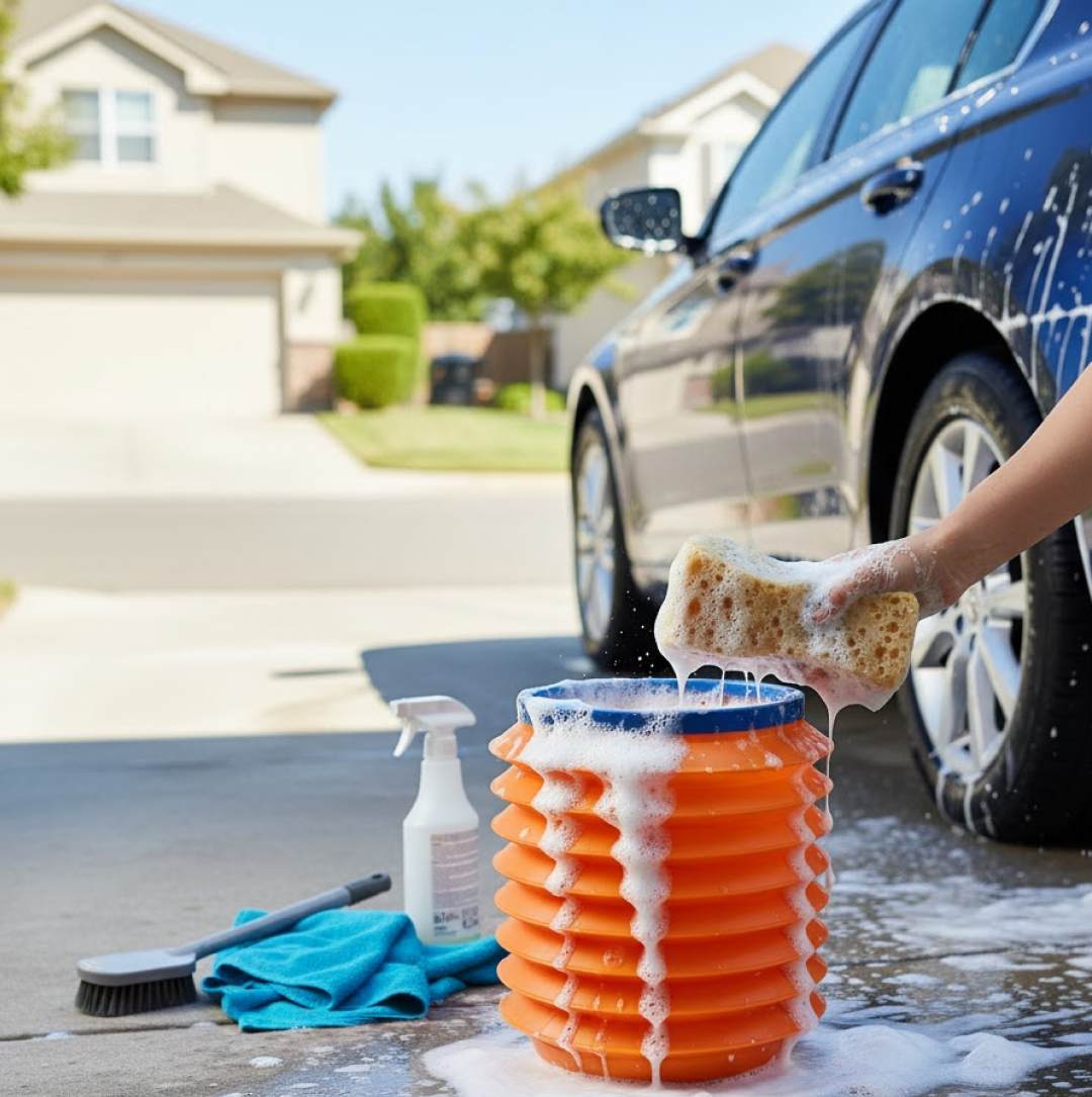 Foldable Storage Bucket – Water Container & Dustbin for Home, Car, Kitchen Signature Kart