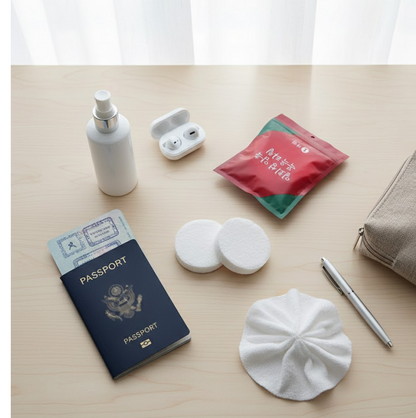 Compressed Towels Portable Disposable Compressed Cotton Coin Tissue Towel for Travel (30x25 Cm) signaturekarts