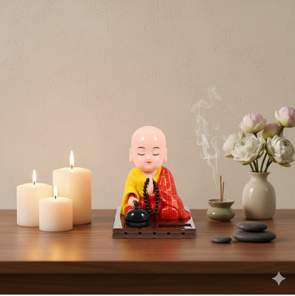 Solar Powered Sitting Buddha Statue (1 Pc / Medium) Signaturekarts
