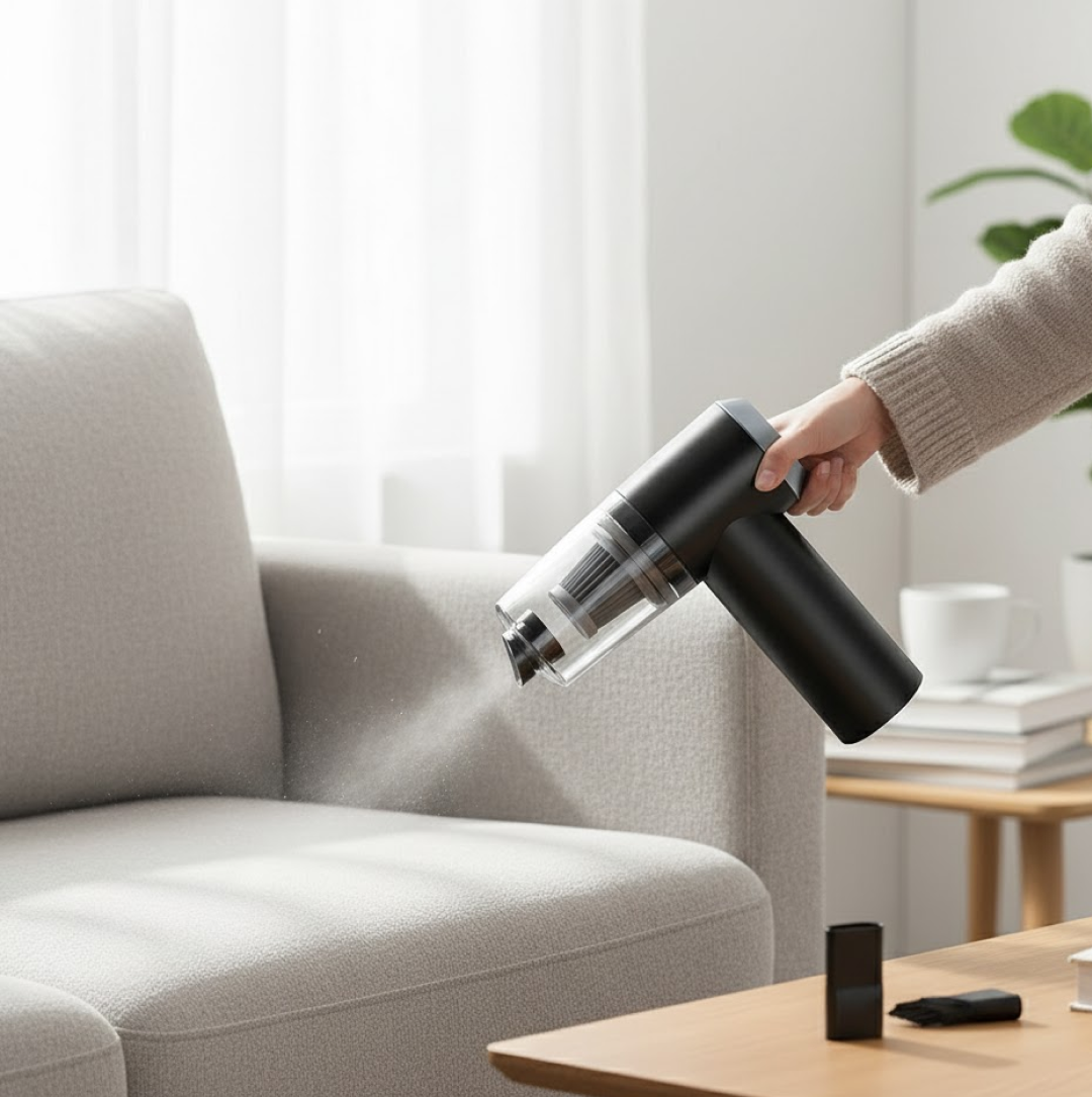 2 in 1 Wireless Vacuum Cleaner – 120W Handheld USB Rechargeable for Home & Car (1 Pc) signaturekarts