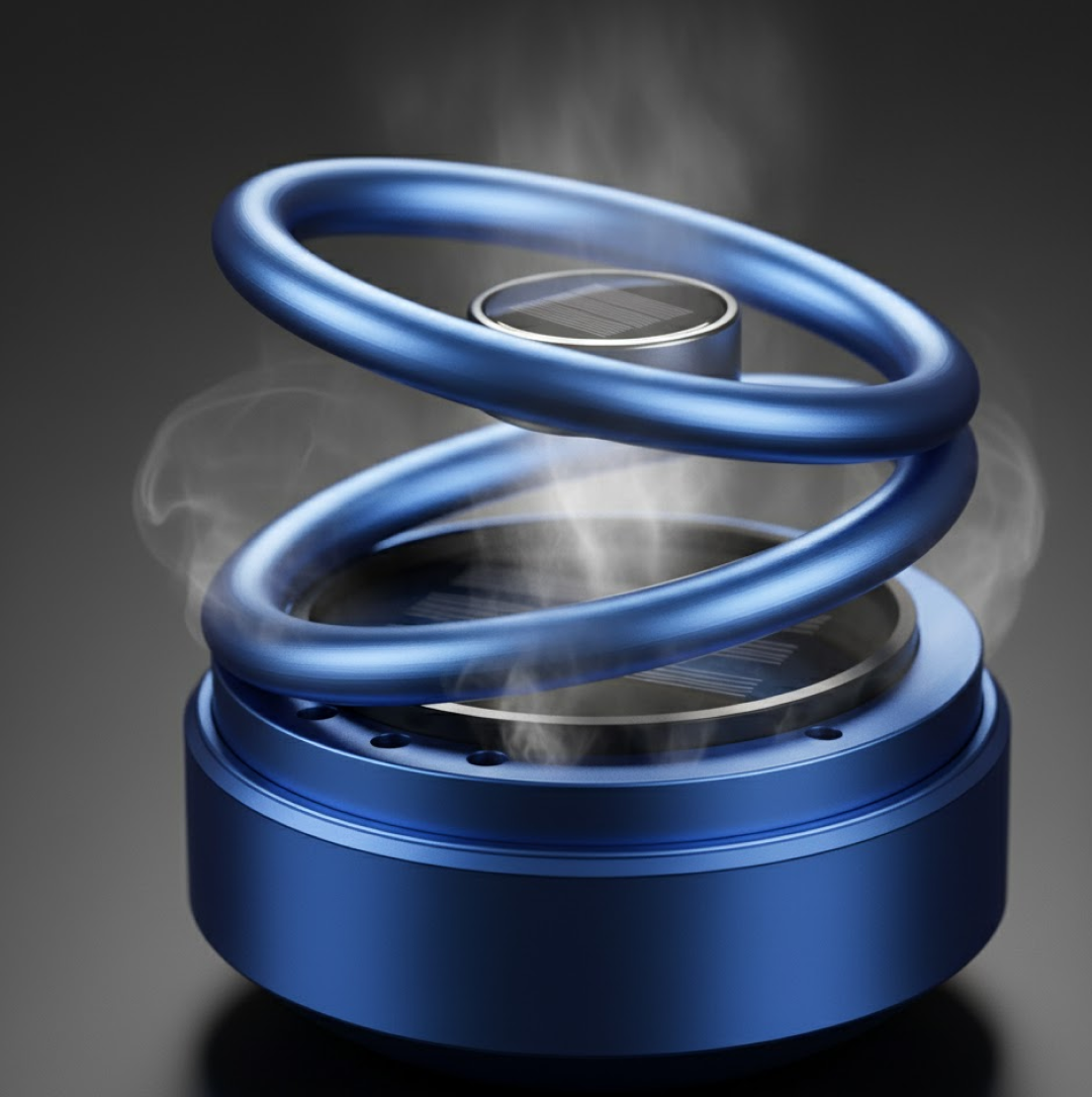 Solar Car Aroma Diffuser 360° Rotating Design, Air Freshener for Car, Home, Office Your Brand