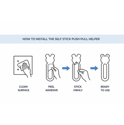 Self Stick Push Pull Helper (2 Pc) signaturekarts