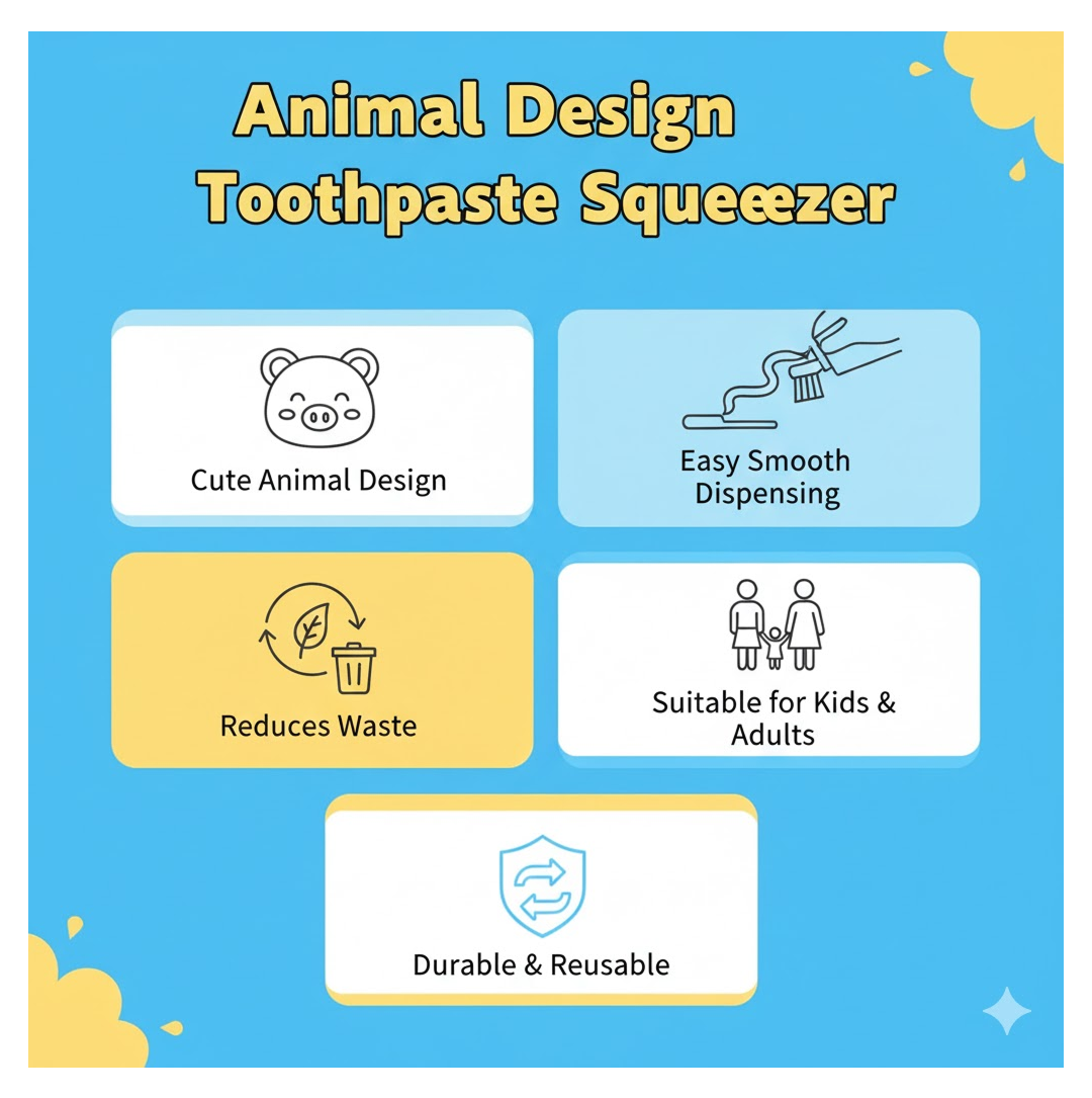 Animal Design Toothpaste Squeezer for Easy Dispensing Your Brand