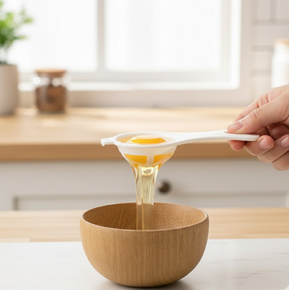 Egg Yolk Separator, Egg White Yolk Filter Separator, Egg Strainer Spoon Filter Egg signaturekarts