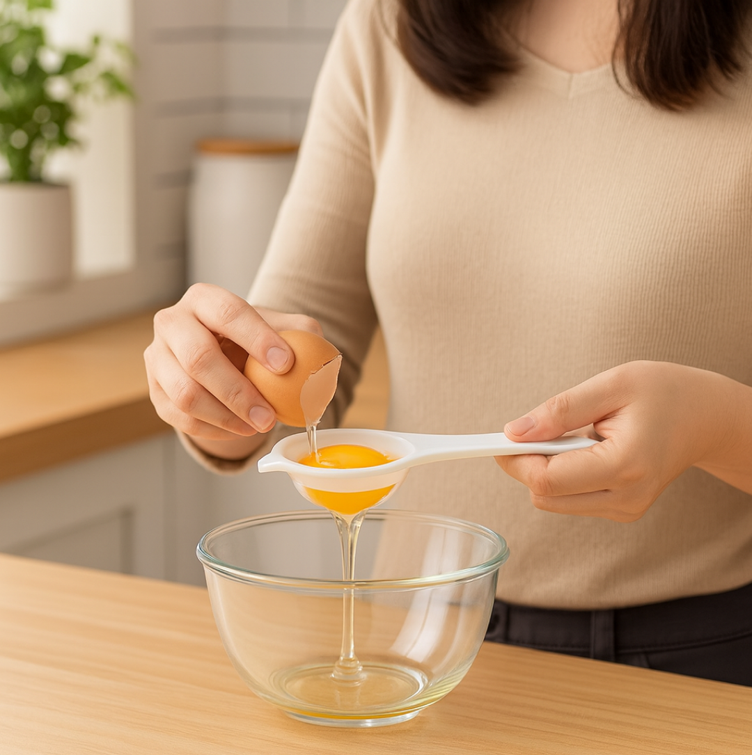 Egg Yolk Separator, Egg White Yolk Filter Separator, Egg Strainer Spoon Filter Egg signaturekarts