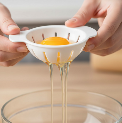 Egg Yolk Separator, Egg White Yolk Filter Separator, Egg Strainer Spoon Filter Egg signaturekarts