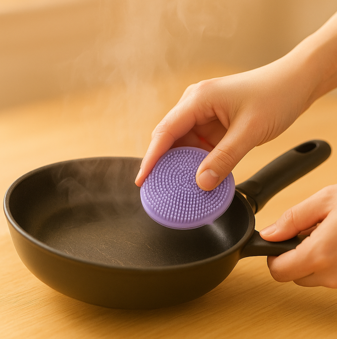 Silicone Dish Scrubber Sponge Mildew Free, Non Stick, Heat Resistant Your Brand