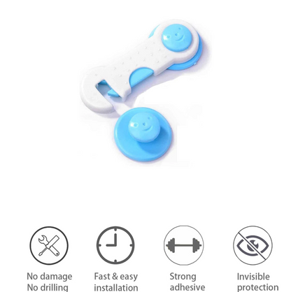 Child Safety lock  Proofing for Cabinet Toilet Seat Fridge Door Drawers ( 1 pc) Your Brand