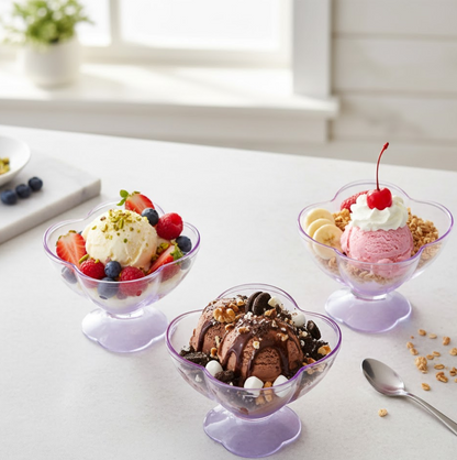 MODERN STYLE DESSERT & ICE CREAM BOWL PLASTIC 6PCS FOR HOME ,OFFICE,PARTY Your Brand