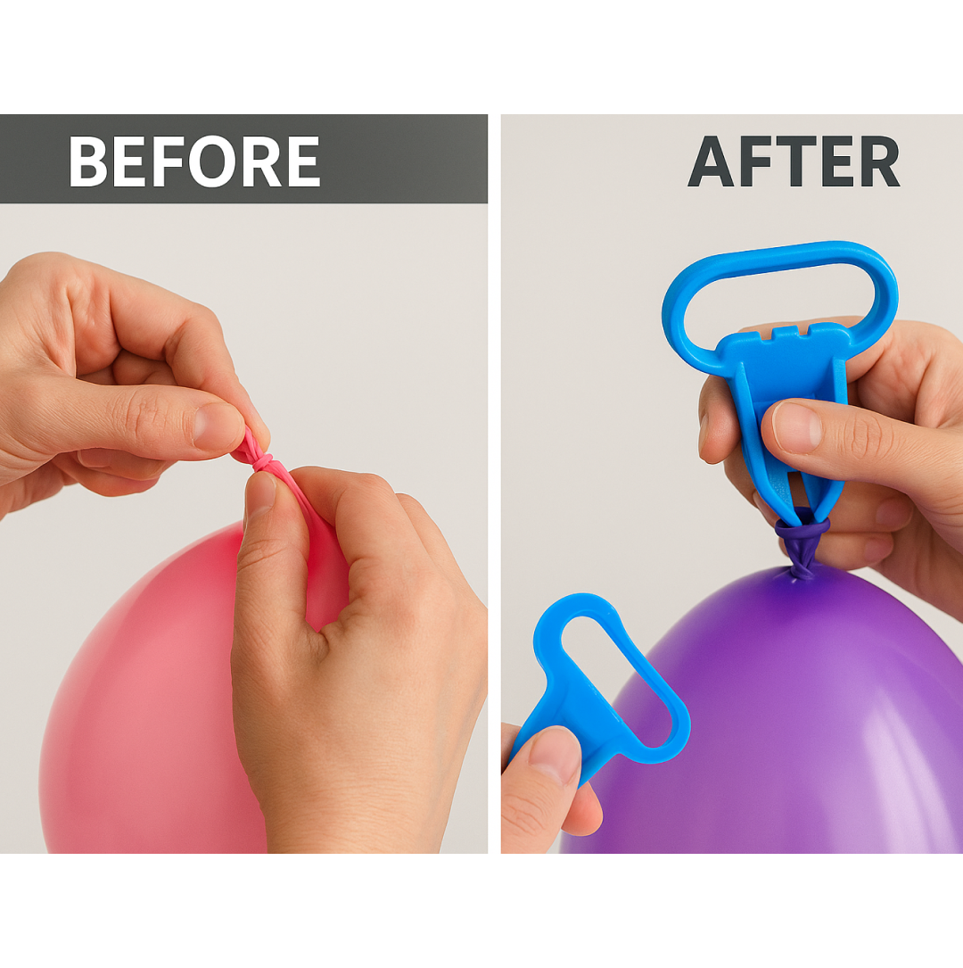 Balloon Tying Tool – Fast Knotting for Party Decorations Your Brand