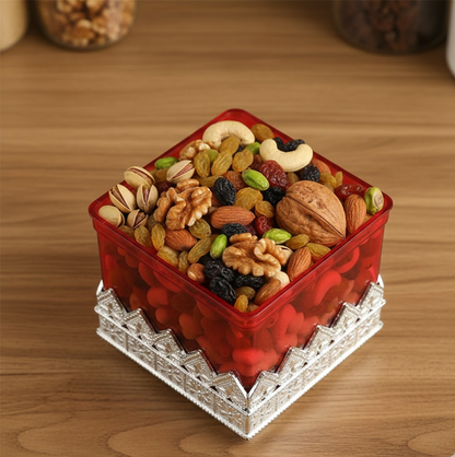 Ruby Dry fruit Storage Container - Attractive Design Box for Home & Kitchen Your Brand