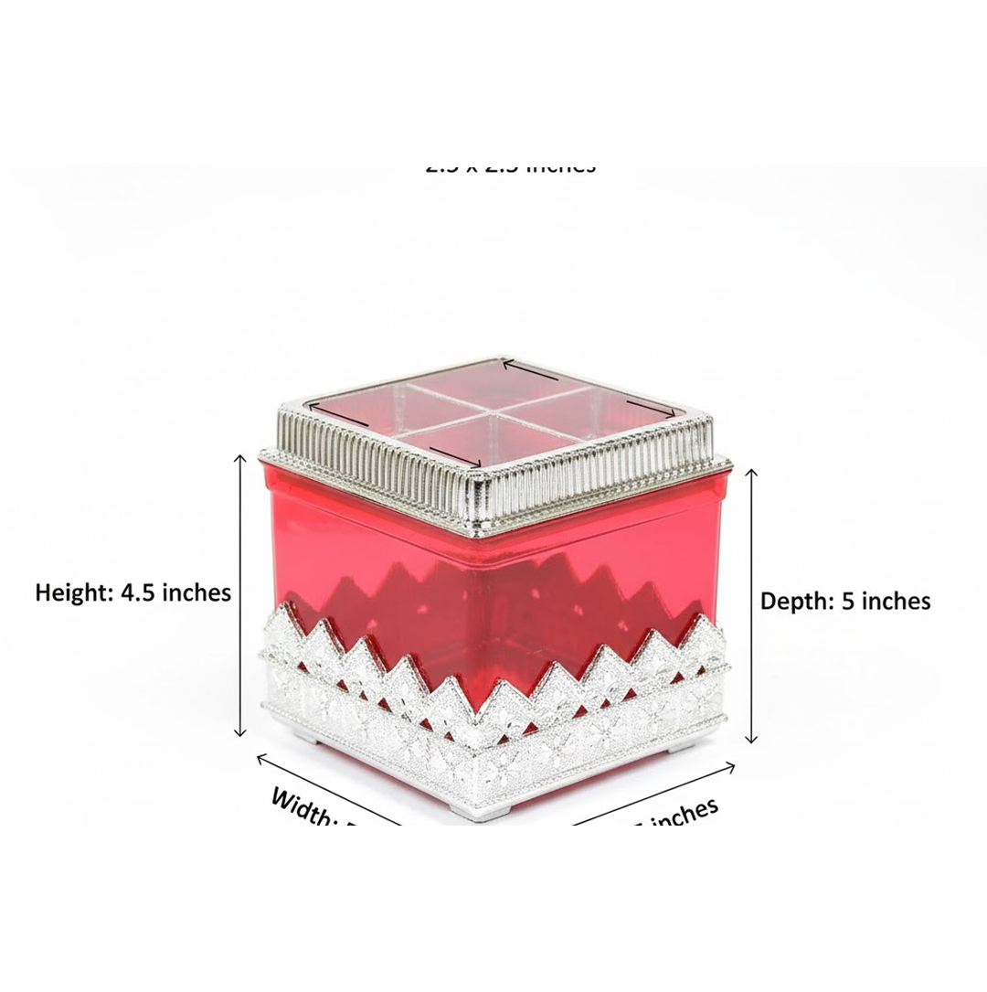 Ruby Dry fruit Storage Container - Attractive Design Box for Home & Kitchen Your Brand