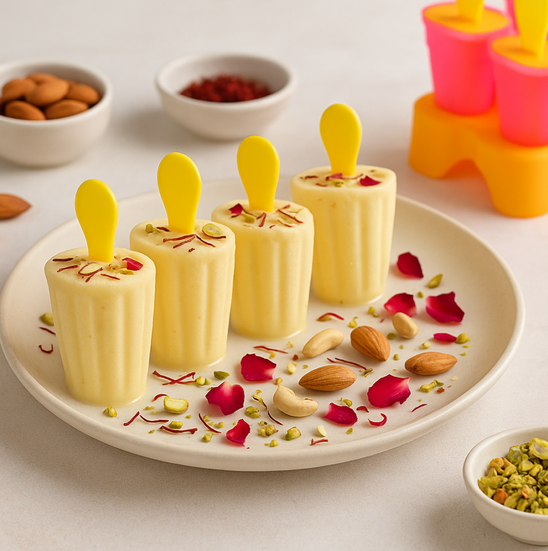 Kulfi Maker Moulds Set Plastic Homemade Kulfi Mould 6pcs Set For Freezer Use Your Brand