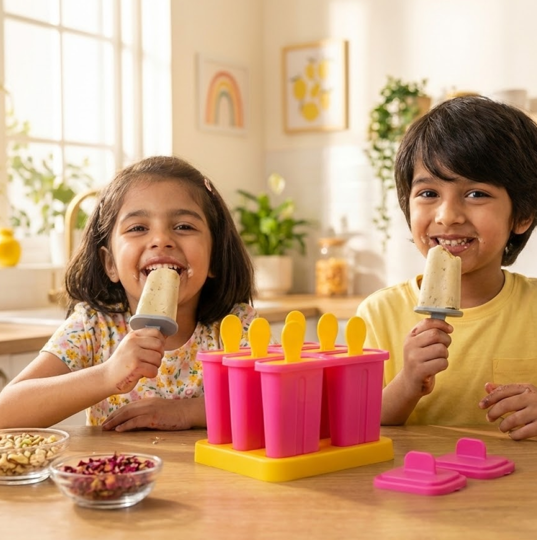 Kulfi Maker Moulds Set Plastic Homemade Kulfi Mould 6pcs Set For Freezer Use Your Brand