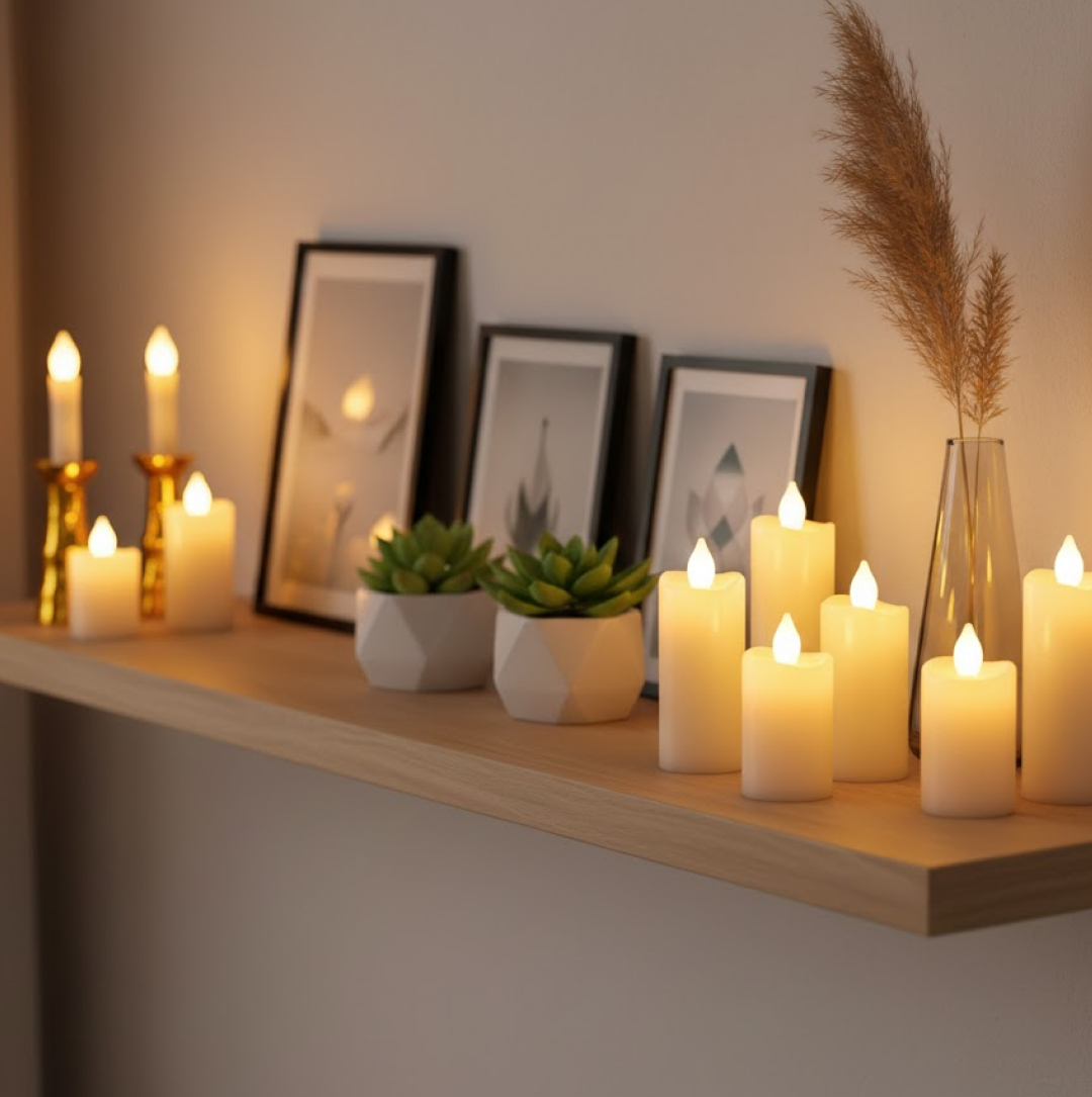 2pcs LED Candle Light Candles Flameless Lamp Your Brand