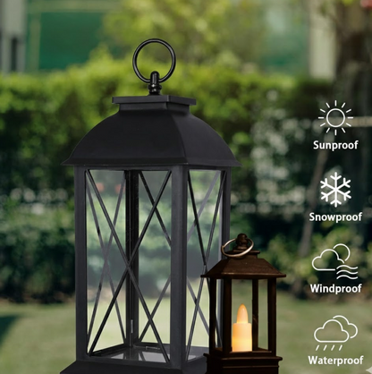 Classic Style Lantern With Artificial Rustic Battery-Operated Flameless Candle Light For Home Decoration (Pack of 24) Your Brand