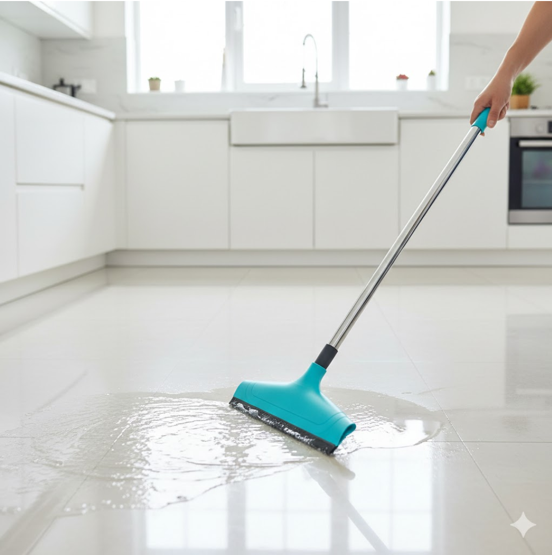 Telescopic Home / Bathroom Wiper 12 Inch (30 cm), Plastic Floor Wiper Your Brand
