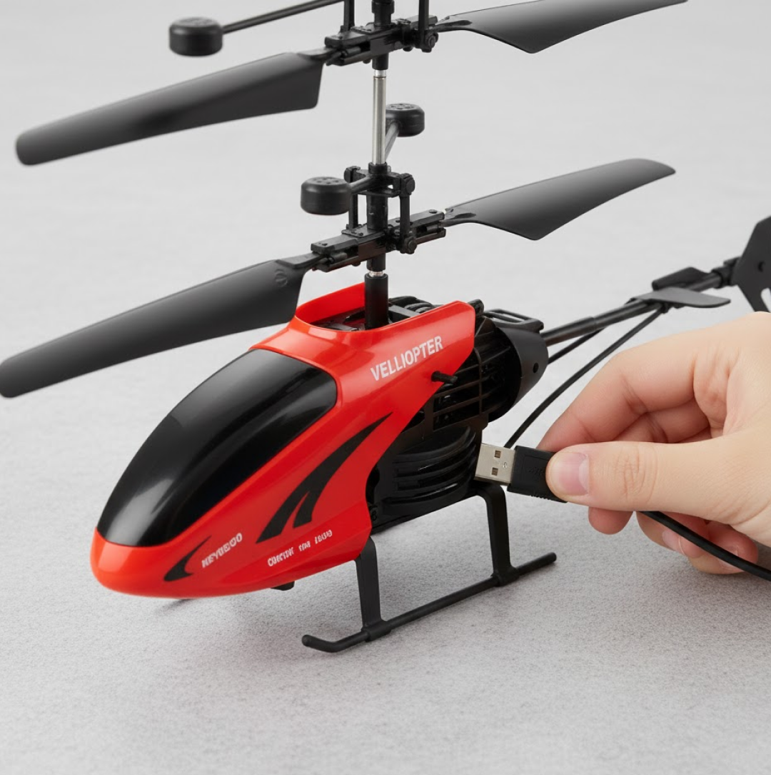 Remote Control Helicopter USB Chargeable Cable for Boy and Girl Children (Pack of 1) Your Brand