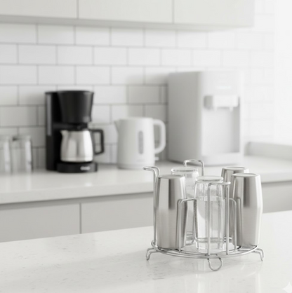 SS Round Glass Stand used for holding sensitive glasses Your Brand