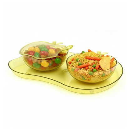 Apple Shape Tray Bowl Used For Serving Snacks And Various Food Stuffs. Your Brand