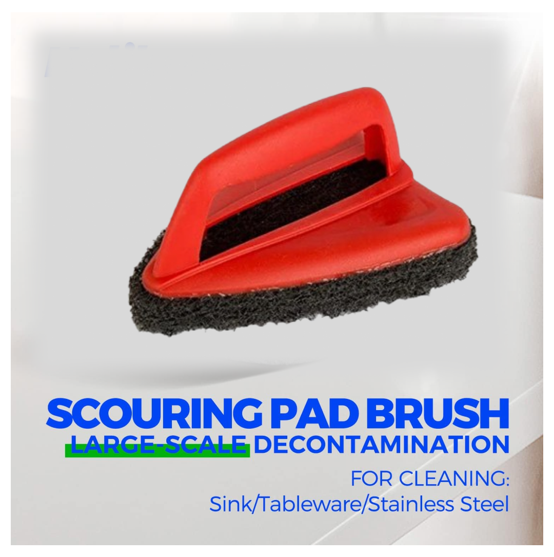 Bathroom Brush with abrasive scrubber for superior tile cleaning Your Brand