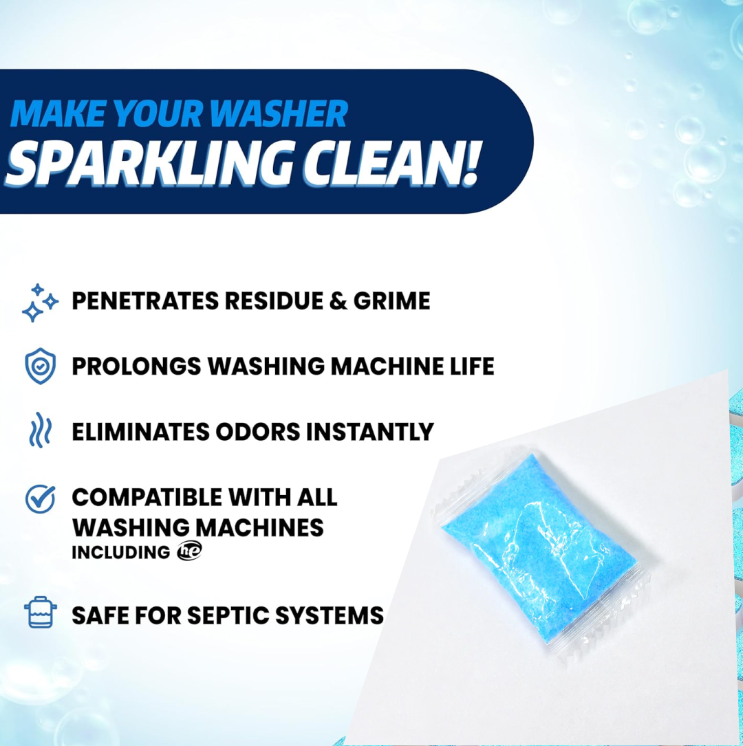 WASHING MACHINE STAIN TANK CLEANER DEEP CLEANING DETERGENT POWDER ( 1PC ) Your Brand