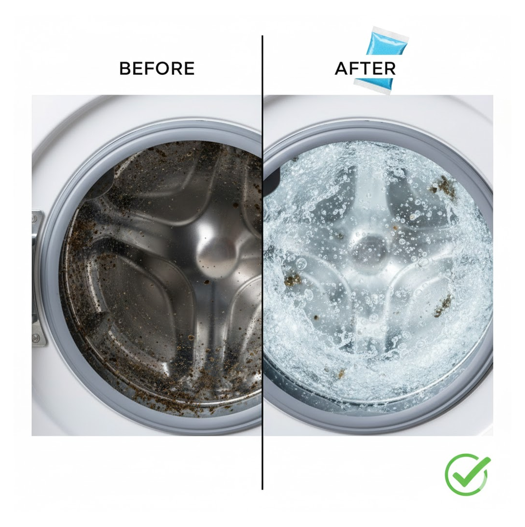 WASHING MACHINE STAIN TANK CLEANER DEEP CLEANING DETERGENT POWDER ( 1PC ) Your Brand