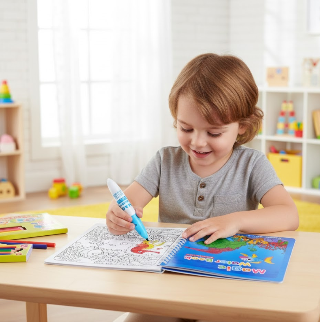 Magic Water Quick Dry Book Water Coloring Book Doodle with Magic Pen Painting Board Your Brand