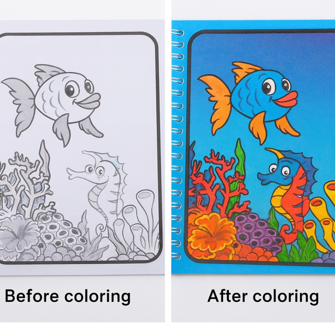 Magic Water Quick Dry Book Water Coloring Book Doodle with Magic Pen Painting Board Your Brand