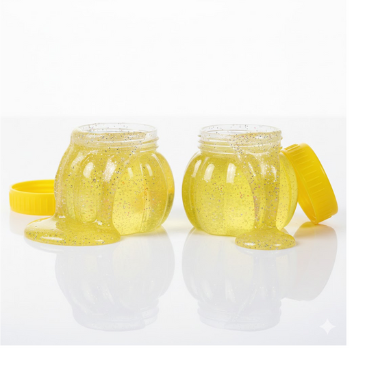 Soft Jar Slime Combo of Glitter Slime and Crystal Slime Your Brand