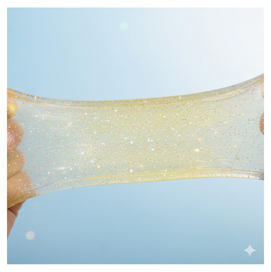 Soft Jar Slime Combo of Glitter Slime and Crystal Slime Your Brand