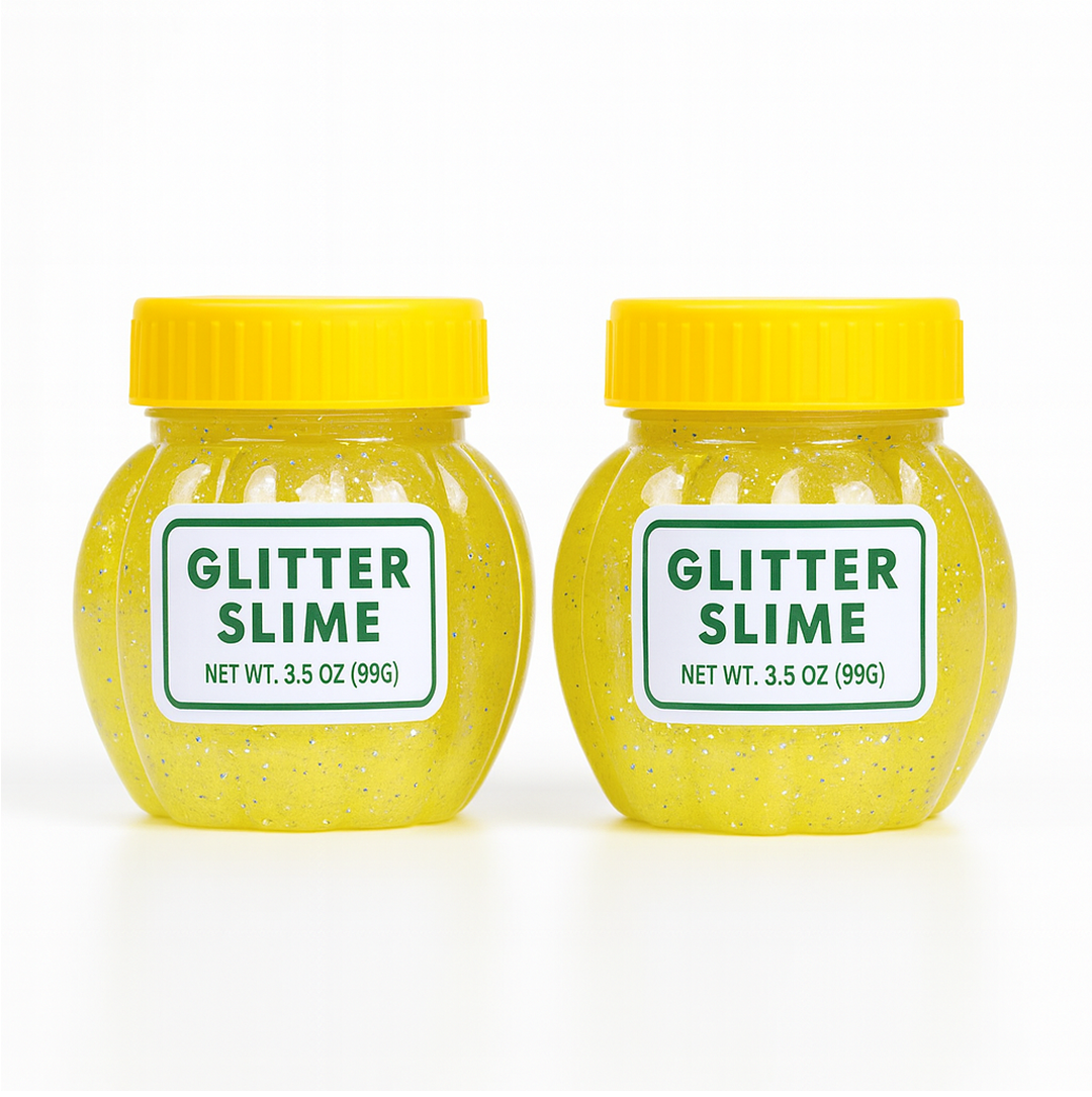 Soft Jar Slime Combo of Glitter Slime and Crystal Slime Your Brand