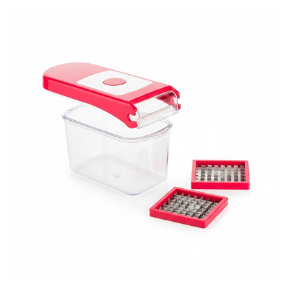 Ganesh Plastic Chopper Vegetable and Fruit Cutter, Red Your Brand