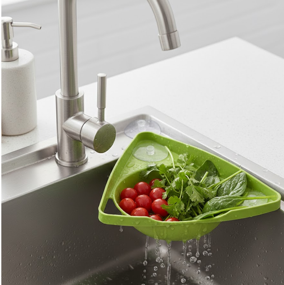 Corner Sink Strainer For Draining Kitchen Waste In Sinks And Wash Basins. Your Brand