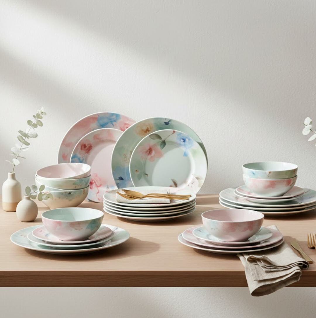 Premium Tableware, Dinner Set, 32 Pc For Serving Food Stuffs And Items. Your Brand