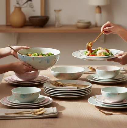 Premium Tableware, Dinner Set, 32 Pc For Serving Food Stuffs And Items. Your Brand