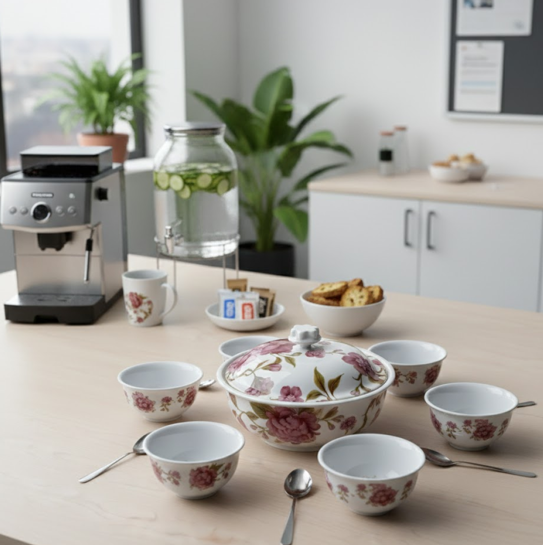 5 Pc Pudding Set used as a cutlery set for serving food purposes and sweet dishes Your Brand