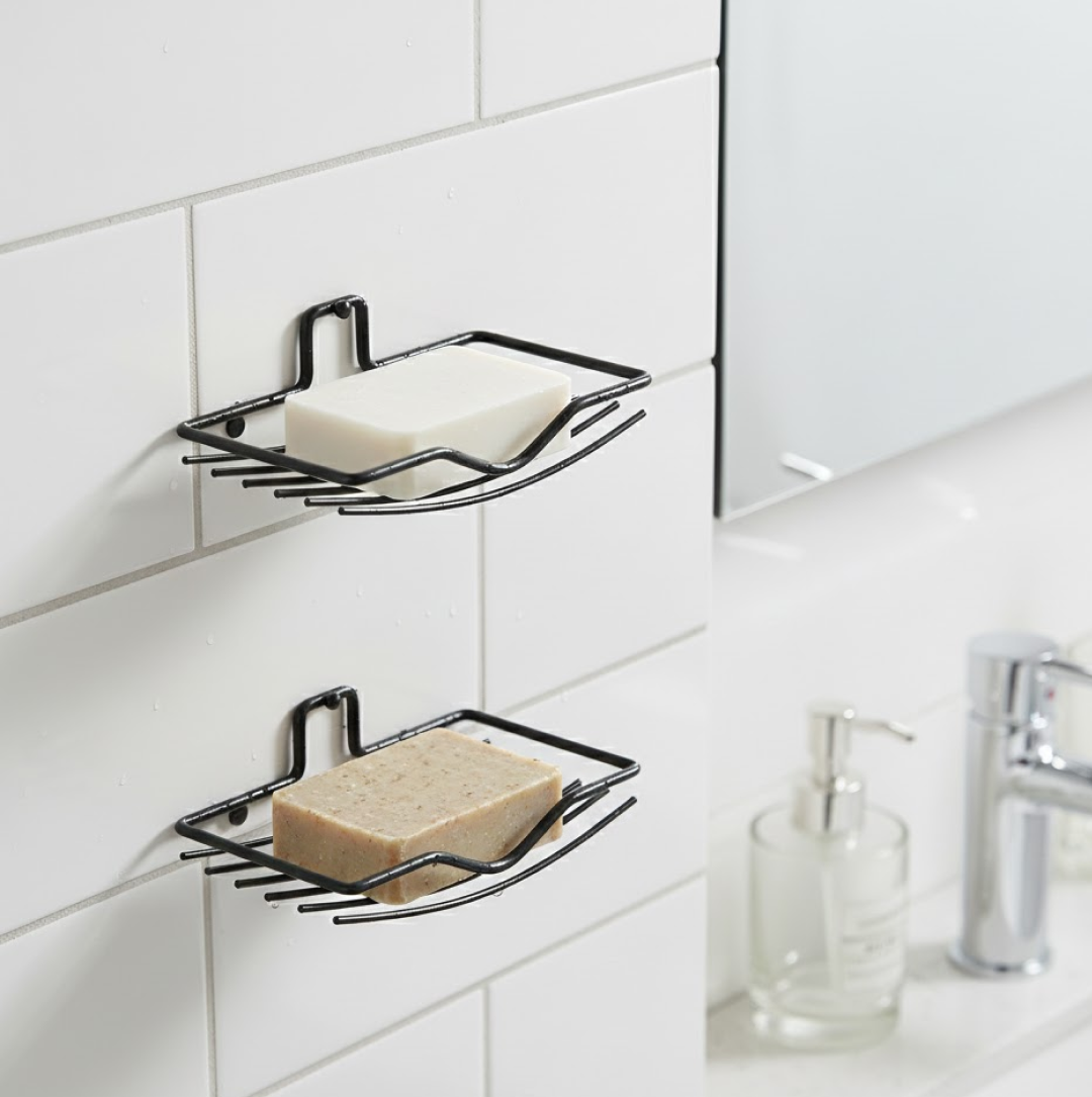 Wall Mount 2-Piece Soap Rack – Versatile Holder for Bathrooms & Homes Your Brand