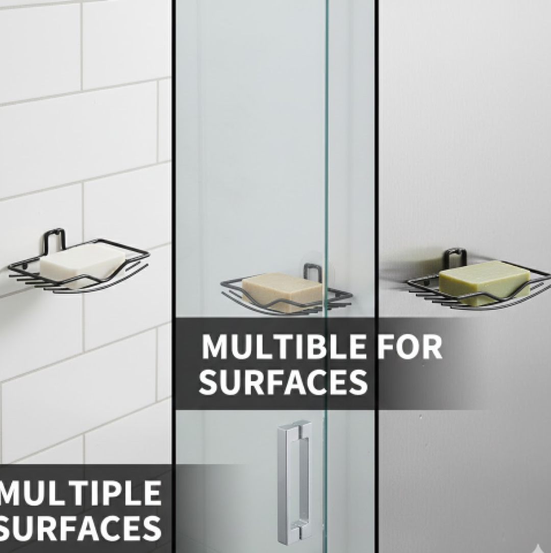 Wall Mount 2-Piece Soap Rack – Versatile Holder for Bathrooms & Homes Your Brand