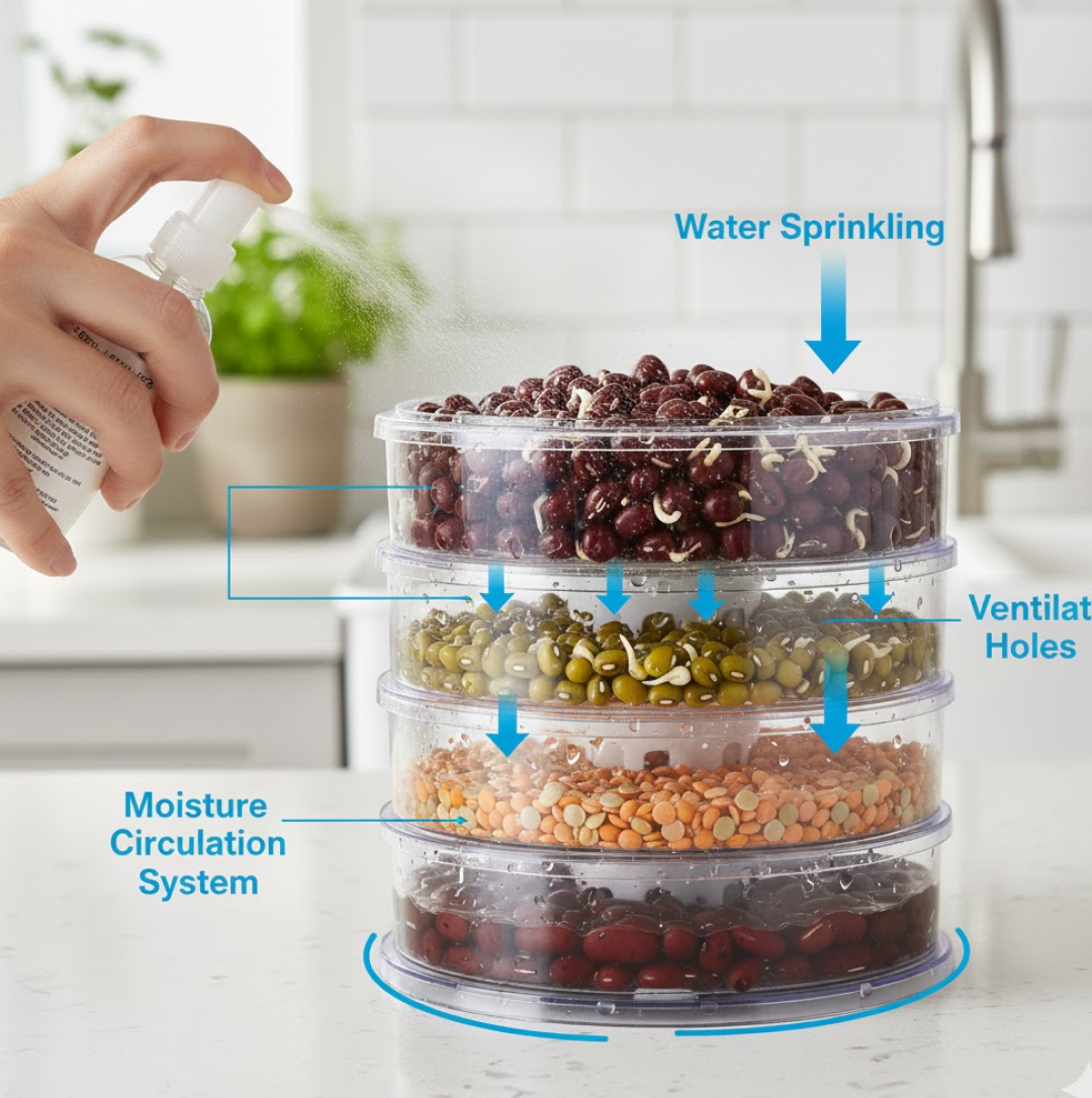Sprout Maker 4 Layer for Household and Kitchen Use Your Brand