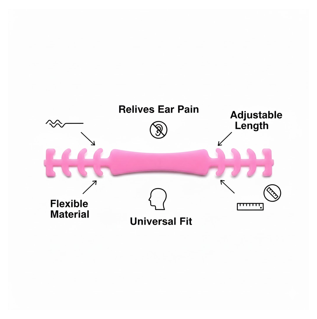 Mask Extension Belt – Strap for Reducing Ear Pain from Extended Mask Use (1 Pc) Your Brand