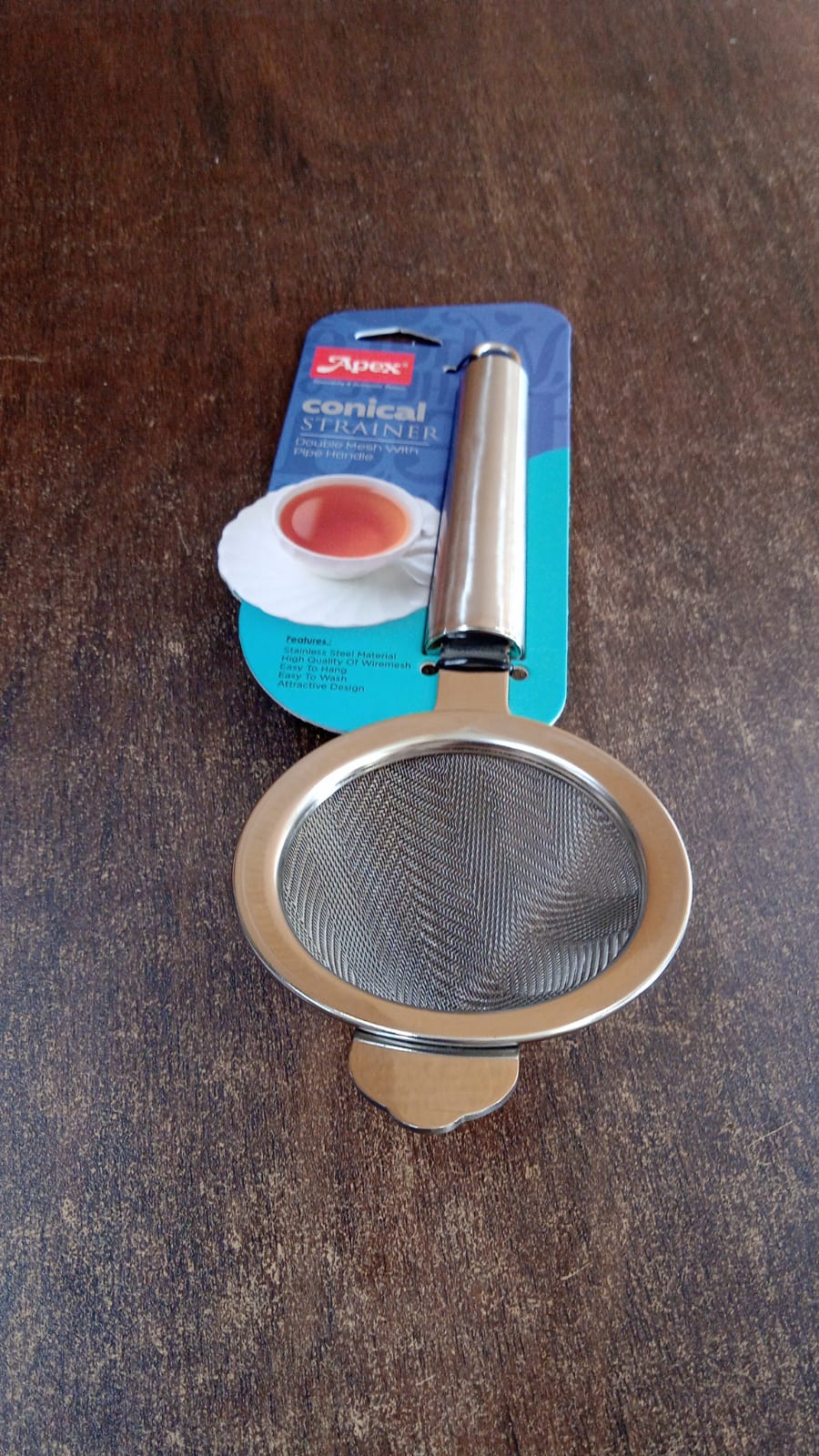 Apex Premium Conical Tea Strainer with Pipe Handle Signature Kart