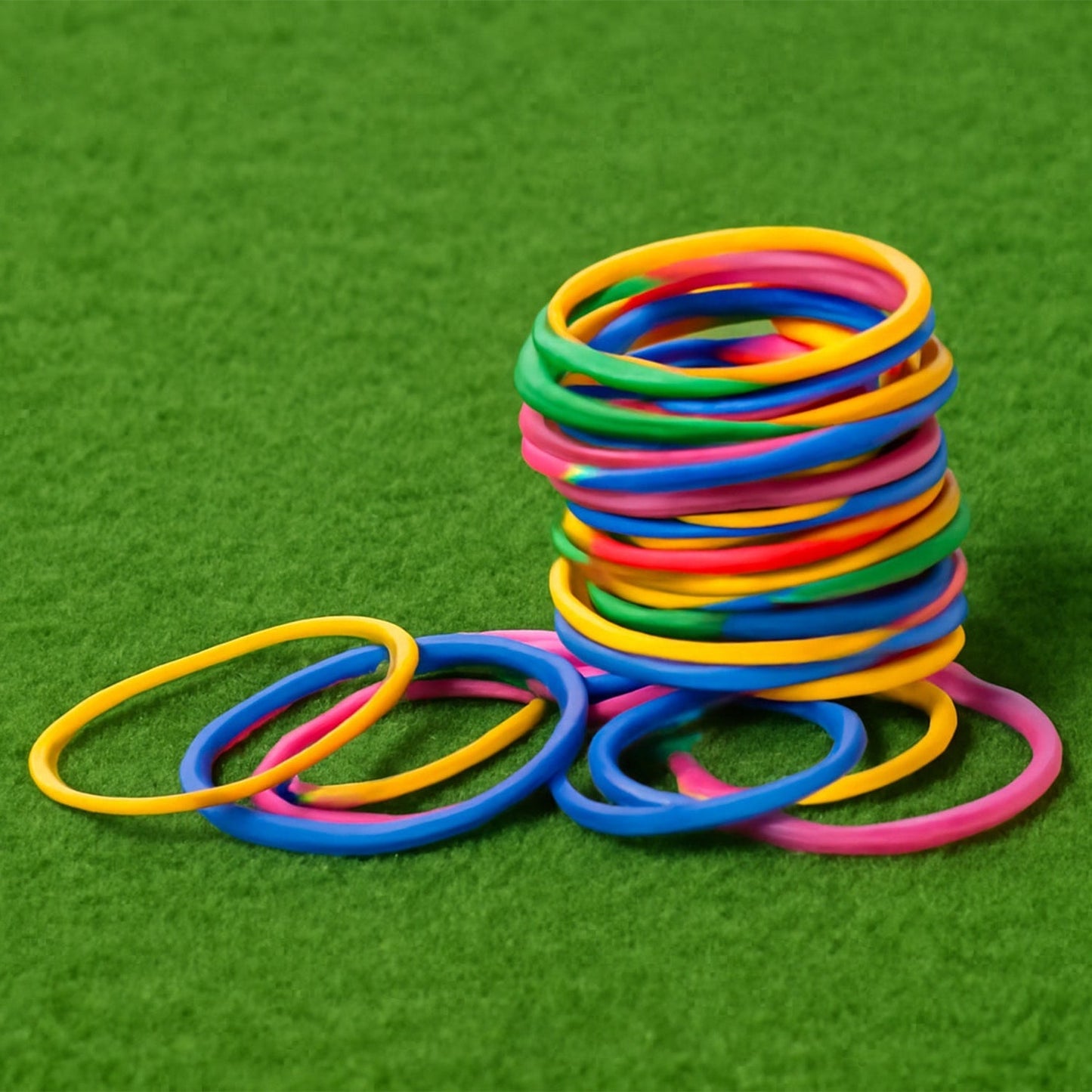 RUBBER BAND FOR OFFICE/HOME AND KITCHEN ACCESSORIES ITEM PRODUCTS, ELASTIC RUBBER BANDS, FLEXIBLE REUSABLE NYLON ELASTIC UNBREAKABLE, FOR STATIONERY, SCHOOL MULTICOLOR, Hair accessories signaturekarts