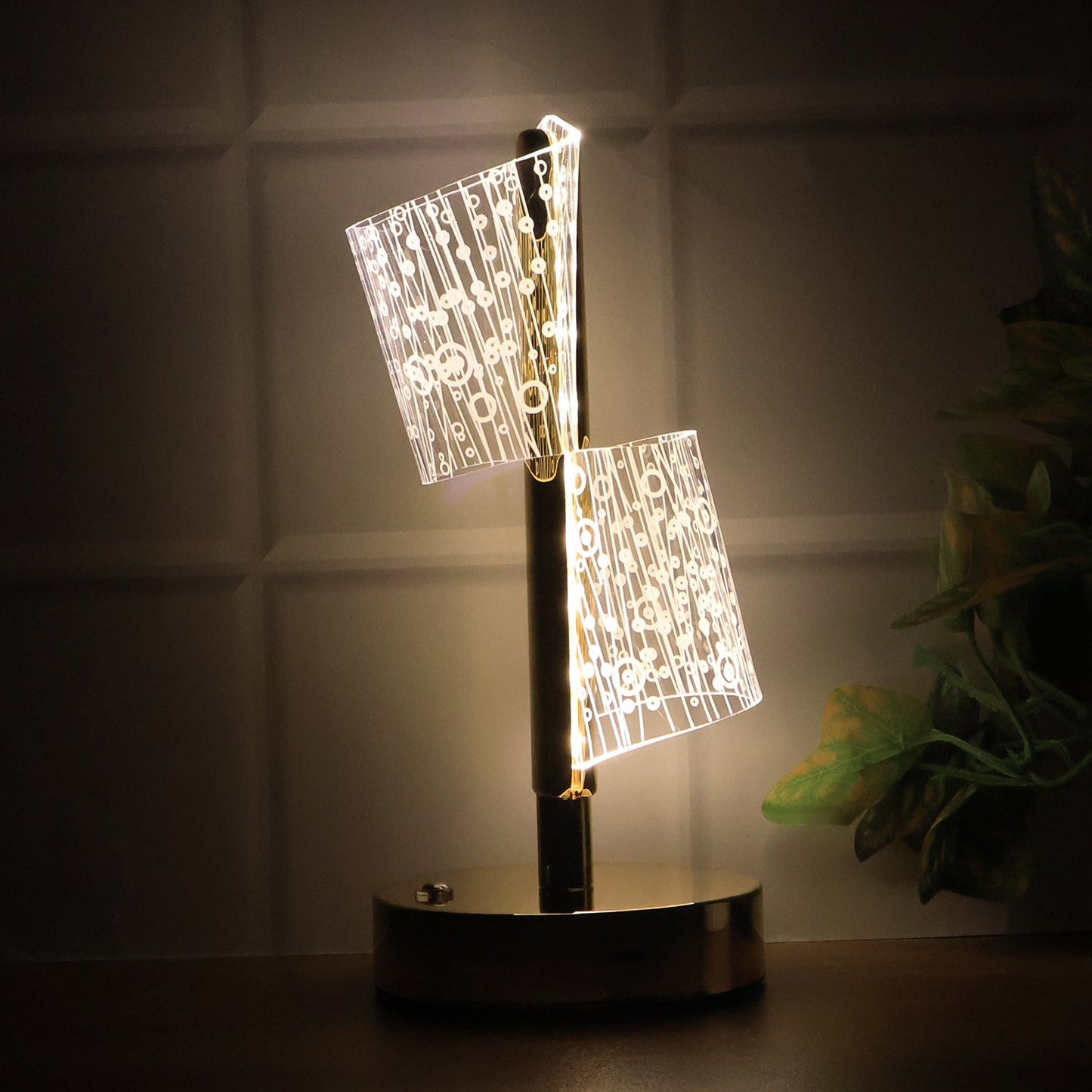 Luxury Crystal LED Double Shade Table Lamp (1 Pc) signaturekarts