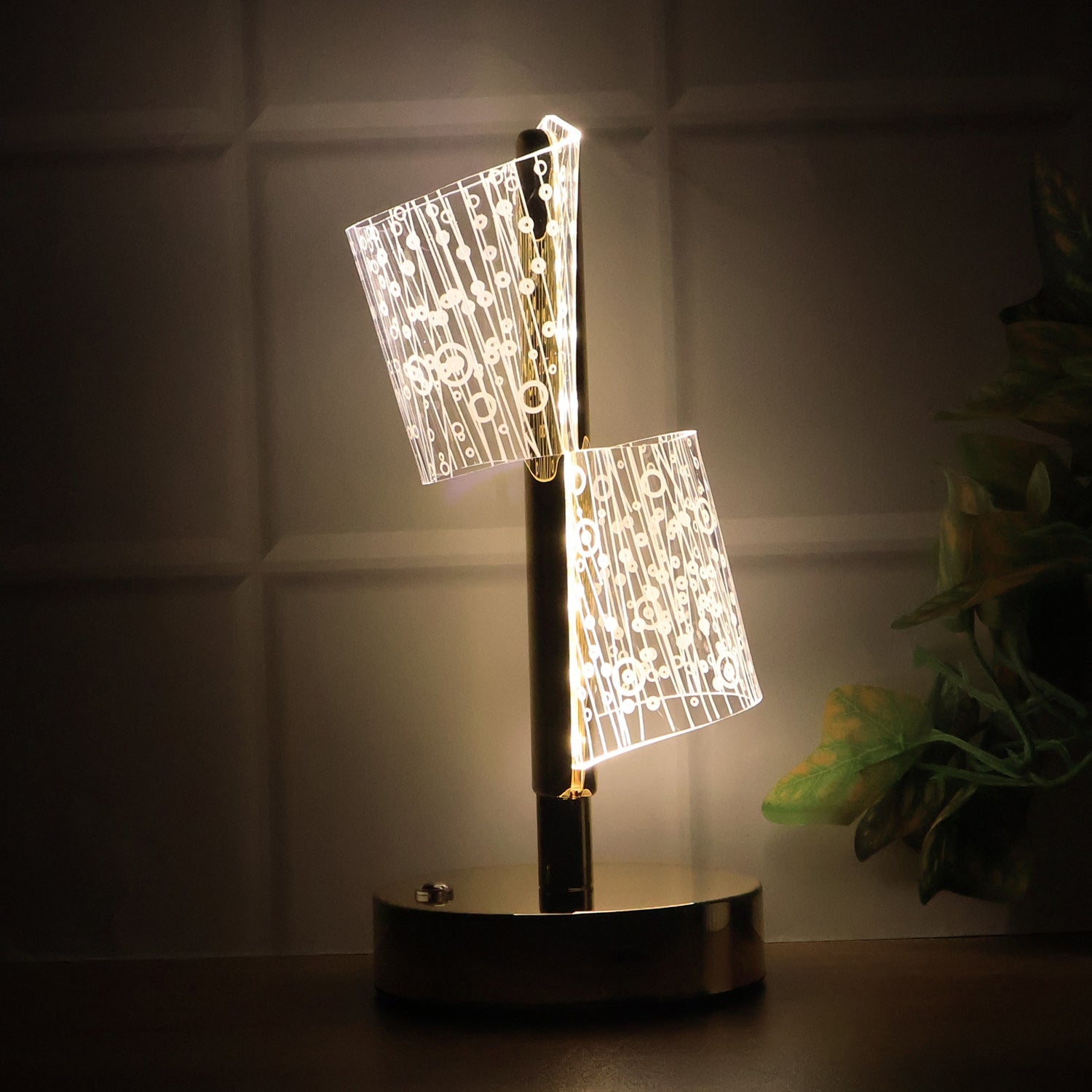 Luxury Crystal LED Double Shade Table Lamp (1 Pc) signaturekarts