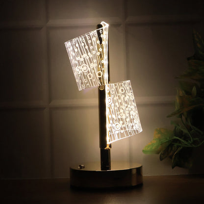 Luxury Crystal LED Double Shade Table Lamp (1 Pc) signaturekarts